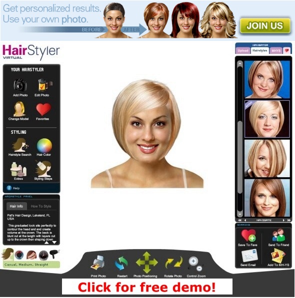 virtual hairstyling