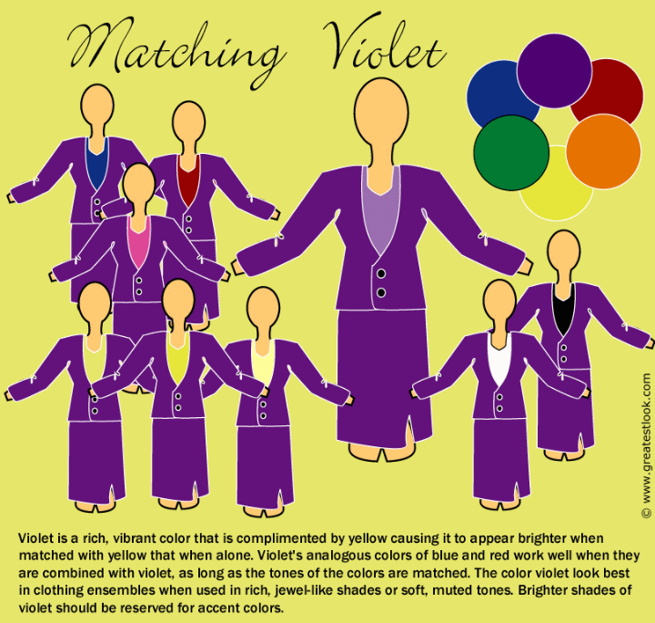 How to match violet clothes
