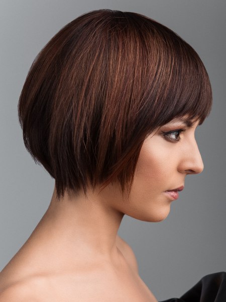 Short bob with a fringe