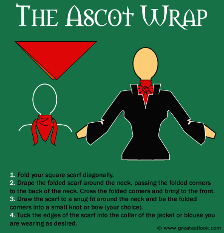 How to tie a scarf for an ascot wrap
