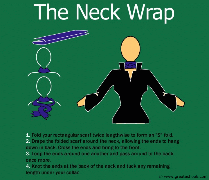 How to tie a scarf for a neck wrap