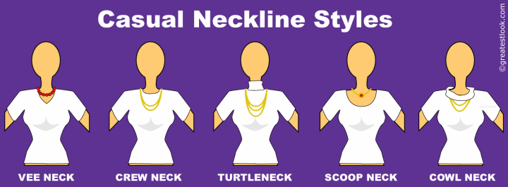 Casual neckline styles