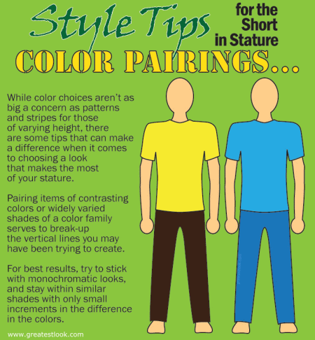 Color pairings for short men
