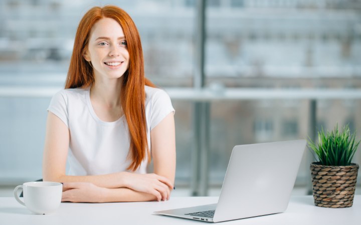 Professional lady with long hair