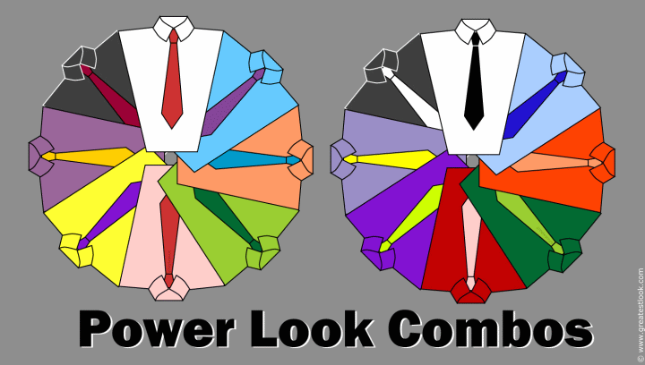 Power look tie combinations
