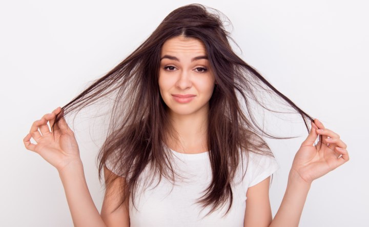 Woman with dry hair