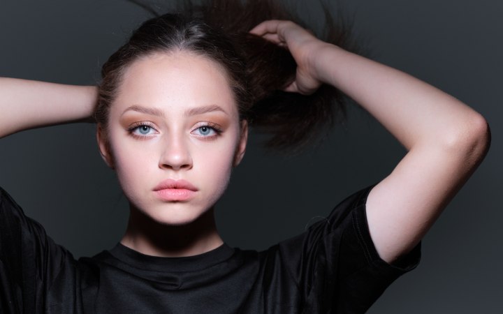 Girl with healthy hair