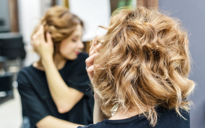 Girl with a new haircut