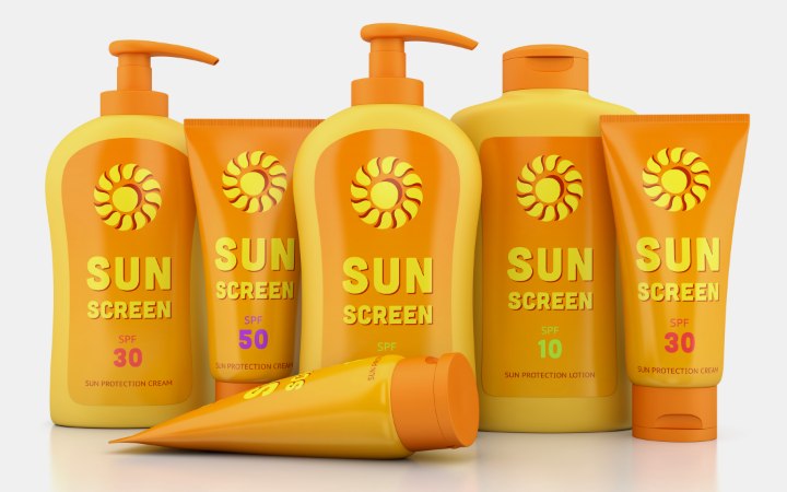 Different types of sunscreen