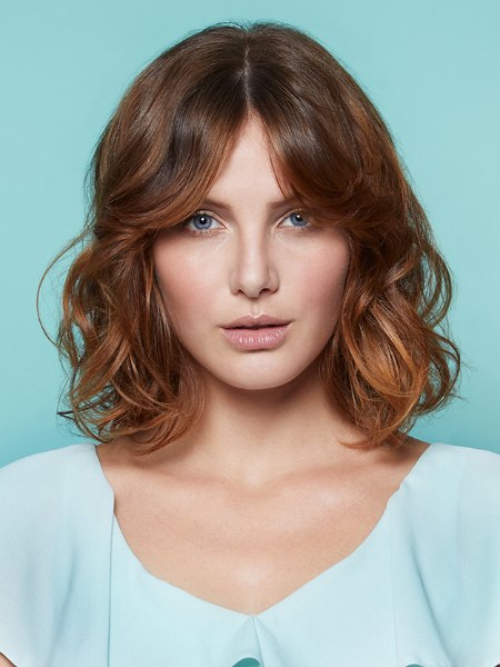 Medium length hairstyle with soft layers