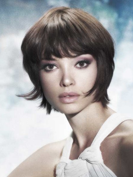 Short hairstyle with a cropped neck