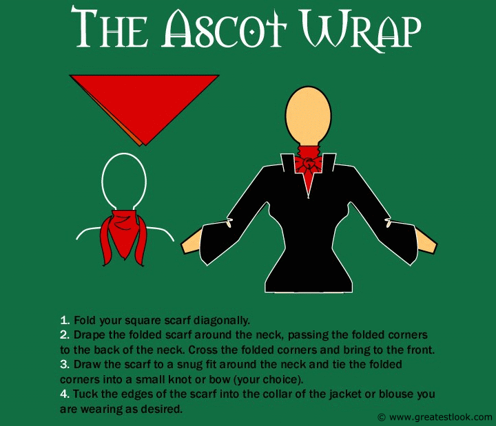 How to tie a scarf for an Ascot wrap