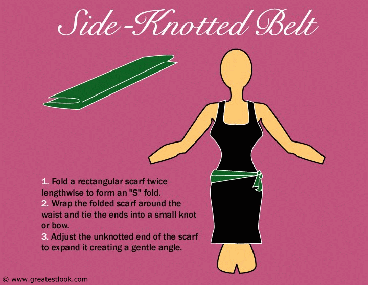 How to tie a scarf for a side-knotted belt