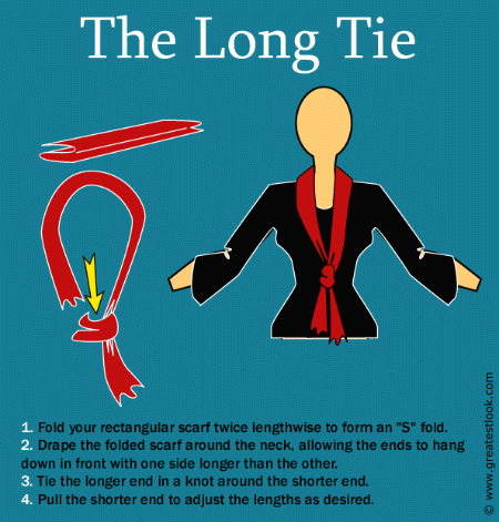 How to tie a long tie scarf