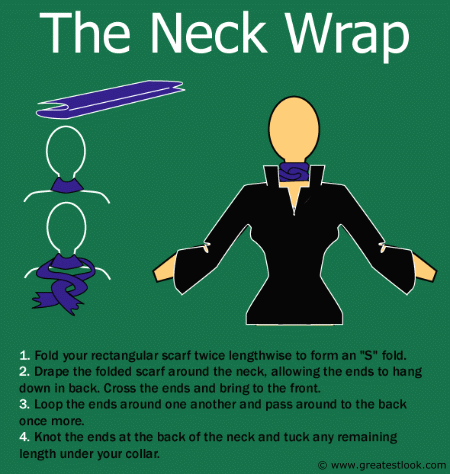 How to tie a neck wrap scarf