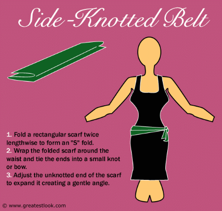 How to tie a scarf for a side-knotted belt