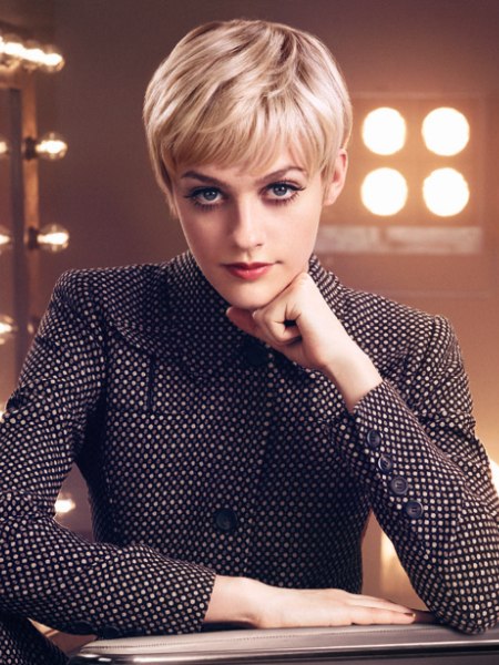 Very short pixie style hair